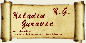 Miladin Gurović vizit kartica